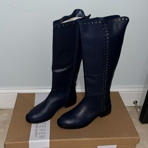 S T E V E N natural comfort zip-up deep blue boots